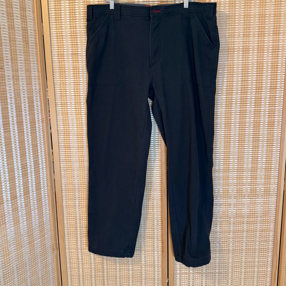 Coleman Mens Fleece Lined Canvas Utility Work Pants‎ Navy Blue 40x32 (Fits 28)